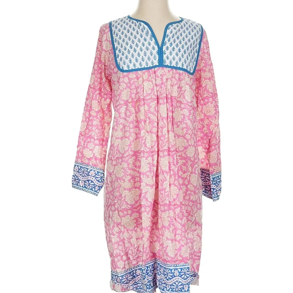 SZ Blockprints Jaipur Caftan Dress - Picture 6 of 14